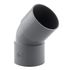 Coude PVC évacuation 45° femelle/femelle Ø40 - FITT