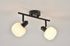 Réglette 2 spots E14 Shelby noir et blanc 2x25W - COREP