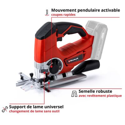 Scie sauteuse sans fil 18 V sans batterie TE-JS 18 Li - Solo EINHELL