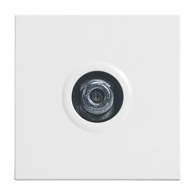 Prise TV type ''F'' à visser 2 modules finition blanche Mosaic LEGRAND