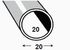 Tube rond acier PAF 20 x 1,2 mm 1 m CQFD