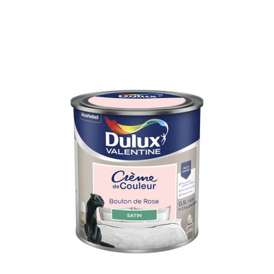 Peinture Crème de Couleur Bouton de Rose satin 0,5 L - DULUX VALENTINE