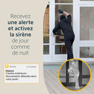 Caméra de surveillance extérieure avec détection intelligente OUTDOOR 2 gris - SOMFY