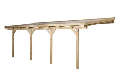 Pergola adossée -  671 Imprégné - 352 x 115 cm Livraison gratuite domicile - WEKA
