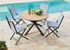 Table de jardin fixe ORIANE aluminium et acacia ronde ø 140 cm - PROLOISIRS