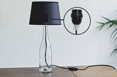 Douille E27 avec adaptateur bouteille noir - TIBELEC