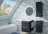 Colonne de salle de bains Selva L33 x H85 x P30 cm panneau de particules bleu mat - GEBERIT