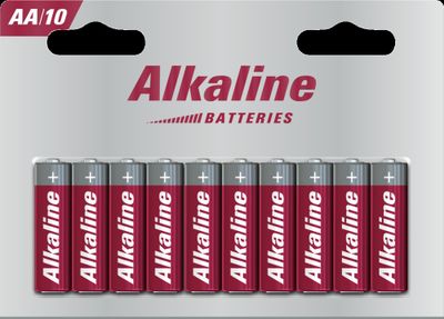 Piles alcaline LR06 (AA) Red Alkaline par 10 - VARTA