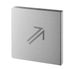 Plaque signalétique Fléche 45 haut droite 120 x 120 mm inox brossé THIRARD