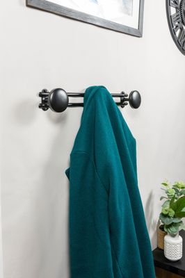 Patère ronde 3 têtes noir CIME