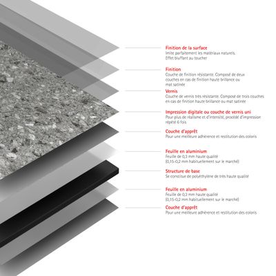 Panneau mural de douche 100x210 cm terrazo granit DécoDesign Softtouch - SCHULTE