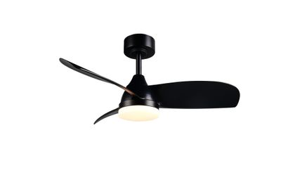 Ventilateur de plafond avec lumière LED + télécommande Noir Ø90cm - Helsinki REALITY