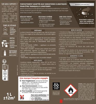 Lasure Climats Extrêmes® 12 ans chêne foncé 5 L - V33
