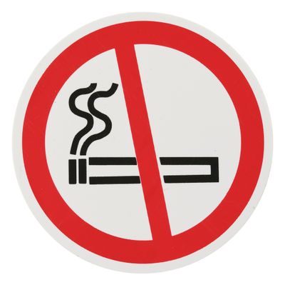 Plaque signalétique adhésive Défense de fumer diamètre 180 mm THIRARD