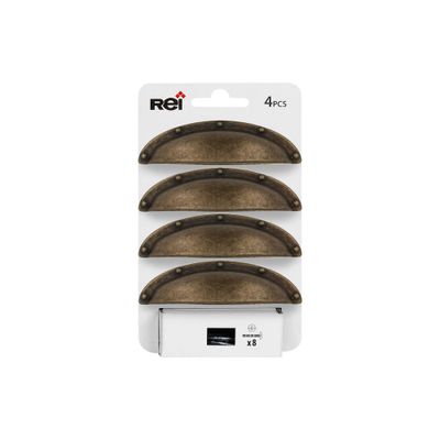 Poignée de meuble coquille laiton 64 mm par 4 REI