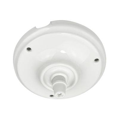 Rosace de luminaire céramique diamètre 105 mm blanc 1 sortie TIBELEC