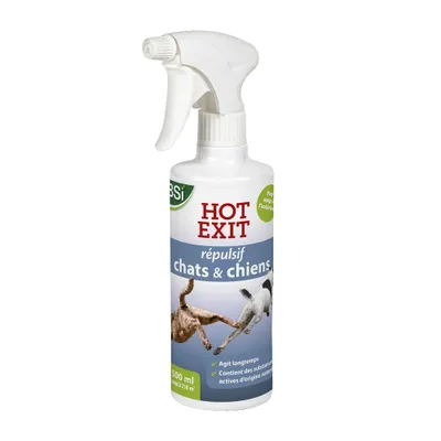 Répulsif végétal pour chiens et chats d'extérieur en pulvérisateur 500 ml Hot Exit - BSI