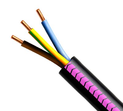 Câble électrique U1000 R2V 3G1,5 mm² rigide intérieur/extérieur 50 m - NEXANS