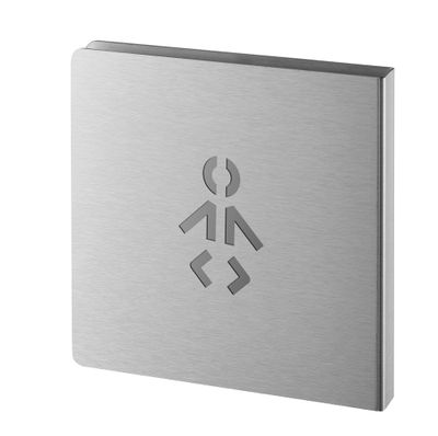 Plaque signalétique Nurserie 120 x 120 mm inox brossé THIRARD