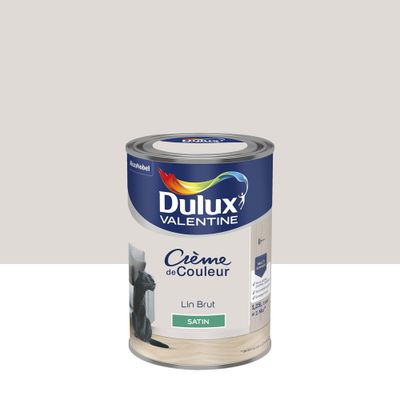 Peinture crème de couleur Lin Brut Satin 1,25 L - DULUX VALENTINE