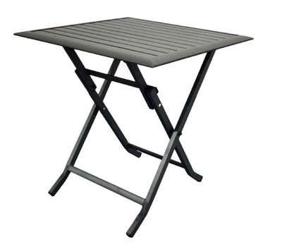 Table de jardin carré Dahlia 2 en aluminium 70x70x72 cm
