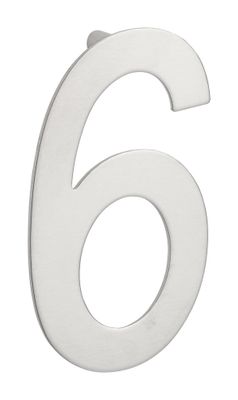 Chiffre 6 à visser hauteur 100 mm inox THIRARD
