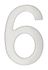 Chiffre 6 adhésif hauteur 76 mm inox THIRARD