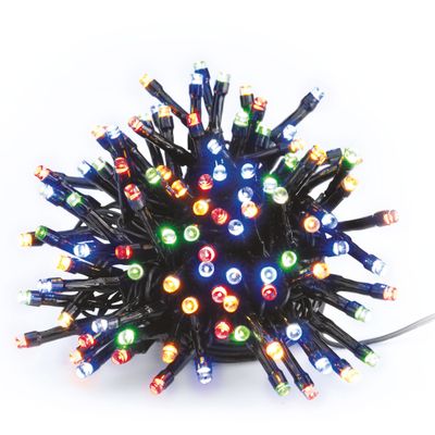 Guirlande lumineuse LED extérieur 10m blanc chaud et multicolore IP44 - DEBFLEX