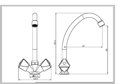 Robinet de cuisine Chrome Target - ESSEBAGNO