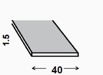 Profilé plat acier galva 40 x 1,5 mm 1 m CQFD