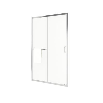 Porte de douche coulissante 100x195 cm profilé chrome verre transparent 6 mm Serenity - OCEA