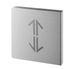 Plaque signalétique Fléche double 120 x 120 mm inox brossé THIRARD