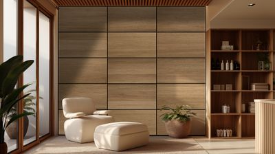 Panneau acoustique mural chêne foncé - 8 x 400 x 800 mm - LEITL