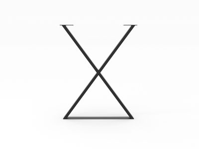 Pied de table XL croix 710 x 580 x 60 mm métal noir REI