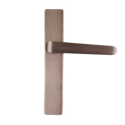 Poignées de porte sur plaques sans trou double entraxe Célio nickel mat ALPERTEC