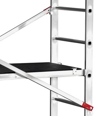 Echafaudage roulant pliable multifonction CombiLot 5 - 2,40 / 4,40 m aluminium - HAILO