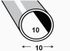 Tube rond acier profilé à froid verni 10 x 1 mm 1 m CQFD