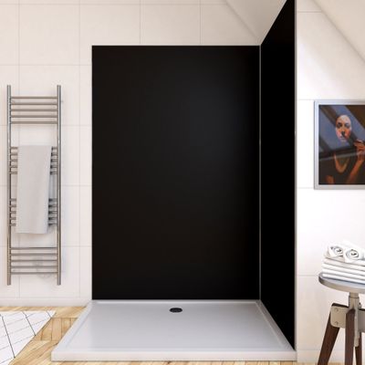 Panneau mural de douche 120x210 cm noir - AURLANE