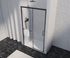Porte de douche coulissante 100x200 cm profilé noir verre transparent 8 mm Signature - OCEA