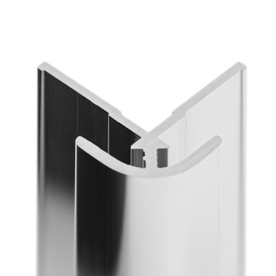 Profilé d'angle extérieur chromé pour panneaux muraux de 210 cm - SCHULTE