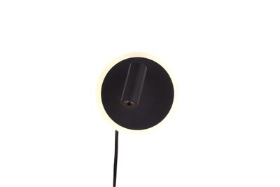 Spot LED mural orientable 5W + 2W lumière blanc chaud Noir- Jordan TRIO