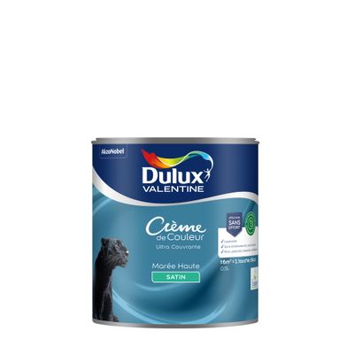 Peinture crème de couleur Marée Haute satin 0,5L - DULUX VALENTINE