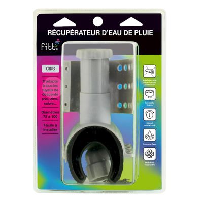 Collecteur récupérateur d'eau de pluie gris - FITT