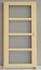 Porte intérieure en plaqué chêne 4 carreaux traverse droite 204 x 83 cm poussant gauche