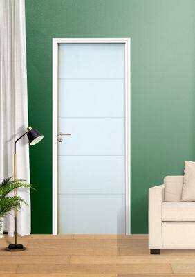 Bloc-porte fin de chantier postformé QUADRIZ H.204 x l.73 cm prépeint poussant droit - SMIS
