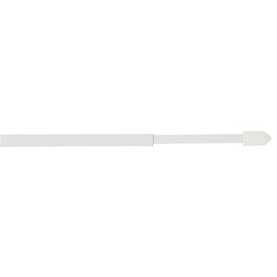 Tringle de vitrage ronde extensible en métal de 50 à 80 cm Finition Blanc par 2 - MOBOIS