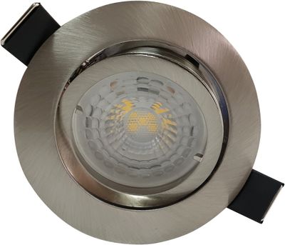 Spots LED encastrables GU10 orientables lumière blanc chaud Acier par 3 - Saphyr ARLUX