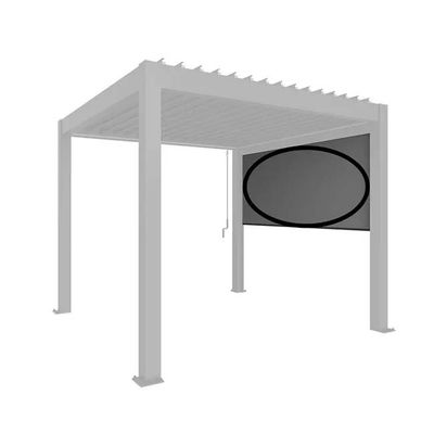 Store pare-soleil pour pergola T. 4 m gris foncé métallique - BIOHORT