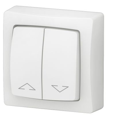 Interrupteur volet roulant commande individuelle en saillie Blanc - Les indispensables LEGRAND