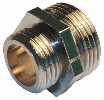 Mamelon chromé mâle 1/2 mâle 3/4 par 2